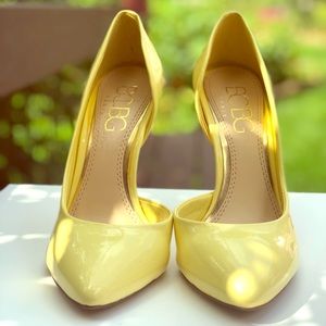 BCBG PARIS Yellow Half D’Orsay Pump SIZE 7B/37